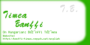 timea banffi business card